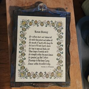 Jerry Schultz Dark Wood House Blessing New Made in USA Marriete B. McCormick